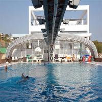 Toit mobile de clôture télescopique escamotable de piscine de conservatoire pour la piscine