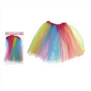 Jupe tutu de ballet multicolore imprimée arc-en-ciel de 40 cm pour enfants, taille unique, robe de scène pour fêtes d'enfants et danse - Product Image 1
