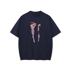 T-Shirt <span class=keywords><strong>Oversize</strong></span> Personalizzata in Stile Streetwear Vintage con Stampa, 100% Cotone Pesante per <span class=keywords><strong>Uomo</strong></span> - Product Image 3
