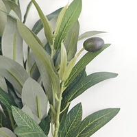 Tiges d'olivier artificielles, branches d'olivier avec feuilles et fruits en soie pour la décoration intérieure, la fabrication de couronnes, accessoires pour plantes