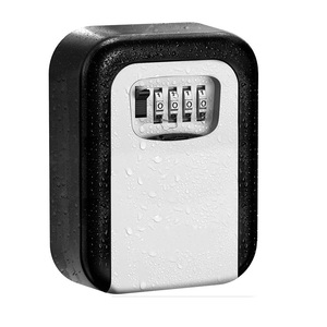 Safe Box Weatherproof 4 Digit Combination Outdoor Key Security Storage Case Key Lock Box Wall Mounted Aluminum alloy Key