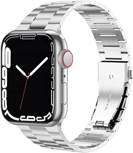 Keepwin 20mm 22mm 3 Bead in acciaio 304 tinta unita bracciale bracciale cinturino cinturino orologio in metallo per Apple IWatch 38mm 44mm - Product Image 6