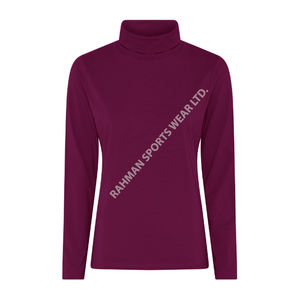 Stylish <b>Roll</b> <b>Neck</b> T-Shirt Full Sleeve for Modern <b>Women</b> Versatile Looks Comfortable and Trendy Everyday Tee Classic and Chic - Product Image 5