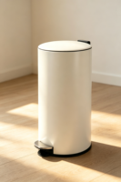 Poubelle à pédale en acier inoxydable de 30 L pour la maison, avec seau intérieur pour la cuisine, couvercle à fermeture douce