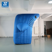 Tunnel géant gonflable en forme de requin, modèle d'arche gonflable pour événements sportifs en plein air, décoration de tente gonflable pour activités sportives