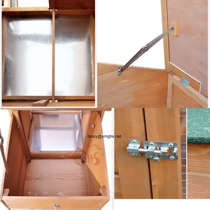 Trung Bình Kích Thước Tùy Chỉnh Màu Đỏ Nâu Nhựa Đường Mái Kim Loại Phụ Kiện Gà Bằng Gỗ Coop Với Làm Tổ Hộp Đẻ Trứng - Product Image 5