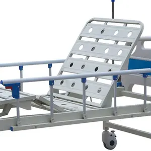 प्लास्टिक सरल अस्पताल के बिस्तर निर्माता दो क्रैंक दो समारोह का मार्गदर्शन अस्पताल के बिस्तर के साथ शौचालय चिकित्सा रोगी के बिस्तर