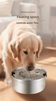 Bol à eau flottant Novayapetix en acier inoxydable 304, écologique, arrondi, grande capacité, pour l'abreuvement des petits animaux