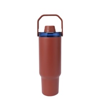 Mug de voyage isotherme en acier inoxydable 304 à double paroi avec poignée, couvercle anti-fuite, portable, vente en gros, design original