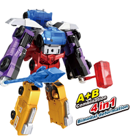 PANDAS DIY Transform Robot Block Set Multifunktions 4-in-1 Soft Bullet Gun Deformation Action figur Schieß spiel Spielzeug für Jungen