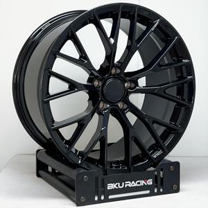 Jantes forgées Bku 5x120.65 19 20 21 22 pouces, jantes en alliage noir pour <span class=keywords><strong>Chevrolet</strong></span> <span class=keywords><strong>Corvette</strong></span> C5 C6 C7 <span class=keywords><strong>C8</strong></span> ZR1 C4 - Product Image 1