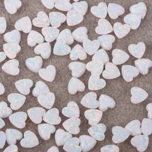 <span class=keywords><strong>Opale</strong></span> Giapponese Bianco a Forma di Cuore con Fondo Piatto, Pietra Preziosa <span class=keywords><strong>Opale</strong></span> - Product Image 4