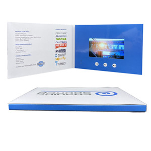 Brochure vidéo numérique personnalisée avec écran LCD TFT de 4,3, 5, 7 ou 10 pouces pour salutations, cadeaux, invitations, cartes de visite et marketing - Product Image 1