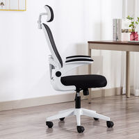 Chaise de visiteur de personnel de bureau de levage de gaz à dossier haut bon marché chaise de bureau ergonomique de maille de tâche de direction de pivot