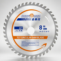Lame de scie circulaire TCT 8 pouces 40T 205x25,4 mm, fournie par l'usine, disque de coupe à pointe en carbure résistant à l'usure pour le traitement de masse du bois