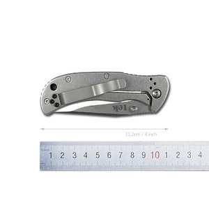 Cuchillo plegable de titanio personalizado, cuchillo de camping con mango G10 - Product Image 4