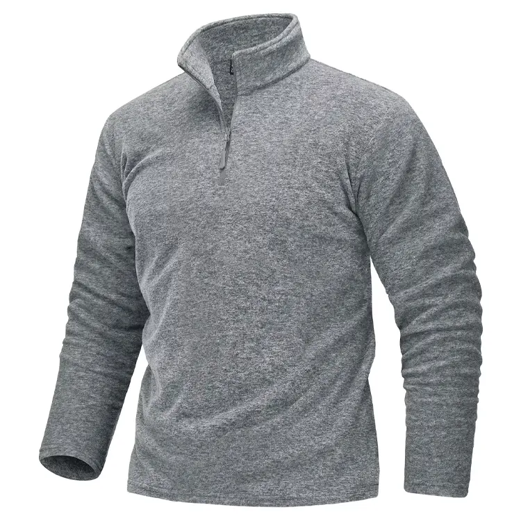 Oem Nieuwe Productideeën Heren Pullover Shirts 1/4 Zip Fleece Sweatshirts Lange Mouw Middengewicht Hardloop Atletische Trainingsjas