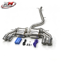 Système d'échappement arrière à soupapes en acier inoxydable 304 KM pour Volkswagen Golf R MK7 MK7.5 2.0T, surface brossée
