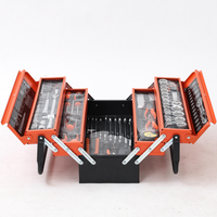 Boîte de rangement d'outils pliable en métal à 3 niveaux, organisateur portable à main pour la réparation automobile et les quincailleries domestiques