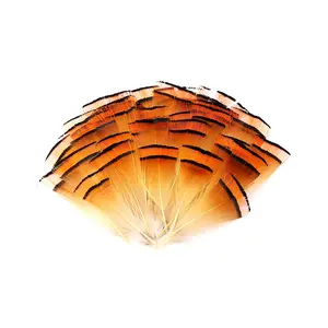 Самодельные Украшения Мода 100 шт. 4-8 см маленький размер натуральная Золотая накидка фазан перо Плюмаж