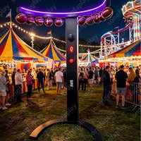 Máquina recreativa de palo de reacción rápida Rugby Coconut, popular juego eléctrico de atrapar palos, entretenimiento operado con monedas, de plástico