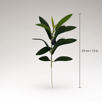 Branches d'olivier artificielles réalistes 33-55 cm en soie et plastique avec tige en fil pliable, sans arrosage, pour la décoration de la maison, du bureau, du café, de l'hôtel et des vases