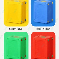 Asiento Apilable Portátil para Estudiantes, Cubo de Plástico para Aula, Taburete para Clases de Música con Asa Oculta