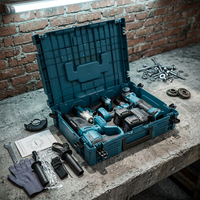 Moteur sans balais à batterie lithium de haute qualité, ensemble d'outils multifonctionnels 21V DIY en quatre pièces pour chantier et atelier