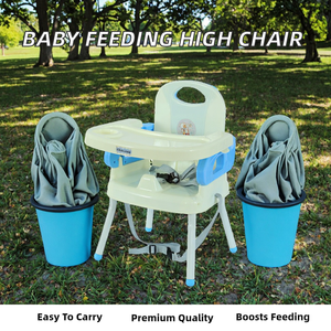 Chaise haute bébé moderne en plastique 0-12 mois, chaise rehausseur portable de voyage avec plateau, haute qualité pour l'alimentation - Product Image 2