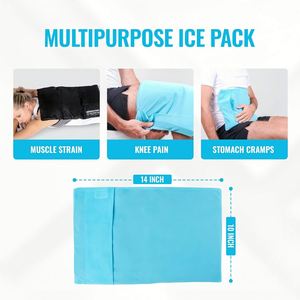 10' X 14' 12" X 21" Reusable Hot/Cold Therapy Ice <b>Pack</b> Soft Fabric Cover for Knee/Back Swelling Injuries Pain Relief - Product Image 6