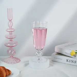 2024 neues design 320 ml handgefertigte rosa wassergläser trinkbecher