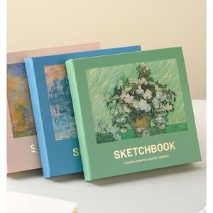 Couverture rigide carnet de croquis Mini <span class=keywords><strong>livre</strong></span> de <span class=keywords><strong>dessin</strong></span> peinture à l'huile carré petit <span class=keywords><strong>livre</strong></span> de <span class=keywords><strong>dessin</strong></span> avec style imprimé Mini carnet de croquis vierge - Product Image 5