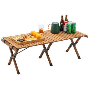 <span class=keywords><strong>Table</strong></span> de camping pliable en bois massif pour l'extérieur, <span class=keywords><strong>table</strong></span> de pique-nique, <span class=keywords><strong>table</strong></span> de café, <span class=keywords><strong>table</strong></span> sur pieds avec chaises, mobilier d'extérieur portable - Product Image 1