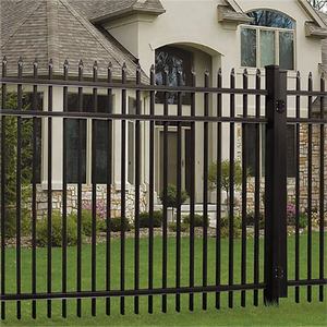 Kısa çit Yard sahte ferforje çit panelleri konut ham mızrak üst/<span class=keywords><strong>Picket</strong></span>/preslenmiş nokta çelik çit - Product Image 3