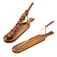 Anti-kraak grillplaat met spieshouder, professionele kebabplank, hangende vleesserver, BBQ grillplaat