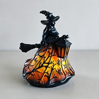 Nouvelle décoration d'Halloween pour sorcières, lampe de table en résine, style dessin animé, ornement de bureau