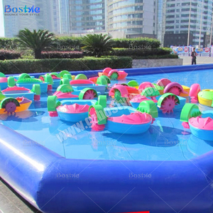 Piscines HDPE utilisées pour enfants Bateau à pédales gonflable pour jeux d'eau à vendre - Product Image 2
