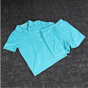 Conjunto de Dos Piezas de Verano, Camiseta y Pantalones Cortos de Alta Calidad, Personalizados, de Tela de Rizo, Casuales, para Hombre - Product Image 1