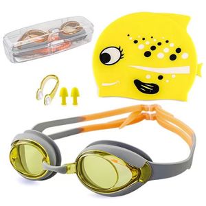 Ensemble de lunettes de natation et bonnet de bain pour enfants 2025 – Étanche HD, anti-buée, motif poisson – Fabricant - Product Image 2