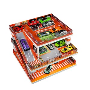 SCJ 1/64 Maßstab Mehrstöckiger Japanischer Rampen-Parkplatz Auto-Garagenmodell Plastikspielzeug mit Beleuchtung für Auto-Aufbewahrung Vitrine Regal 14+ - Product Image 6