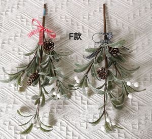 L910 nuovo vischio di natale simulato di Natale con decorazione per la casa in fabbrica decorazione per la casa con ciondolo in plastica vischio - Product Image 1