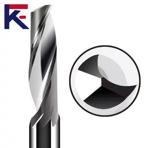 KF pemotong penggilingan Spiral Flute tunggal 3.175 Mm untuk alat baja Tungsten aluminium