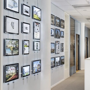 Boîte à lumière LED suspendue A4/A3 Fenêtre d'affichage pour Agents immobiliers Bureau Publicité Boîtes à lumière - Product Image 4