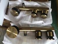 Kits de Puertas Corredizas de Vidrio para Baño, Sistema de Ruedas de Acero Inoxidable para Puertas Corredizas