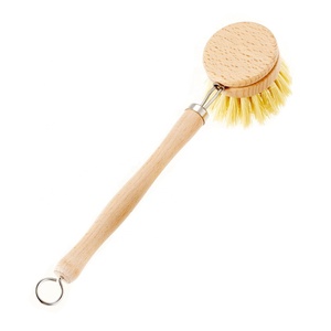 Naturholz Holz Bambus Griff Geschirr bürste Holz Topf Pfanne Bürste Geschirr Küchen geschirr Reinigung Sisal Geschirr Wasch bürste Set - Product Image 1