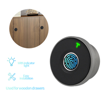 Cerradura para Gabinete, BAILEJI, Cerradura Inteligente Biométrica con Huella Dactilar de Respuesta Rápida de 0.8s, Cerradura Electrónica sin Llave para Cajón con Alimentación de Emergencia USB