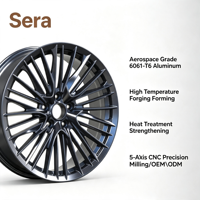 Rines de Aleación Forjados Ligeros Sera en Oferta, 20*8 ET35 5x114.3, CB60.1 para Toyota Camry Crown, Rines Negros Brillantes