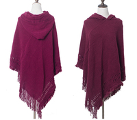 Acryl Langer Schal Poncho Cape Hochwertig Gestrickt Digital Bedruckt Mehrfarbig Damen Winter Mode Multifunktional Outdoor