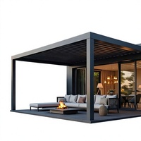 Pergola motorisée en aluminium à lamelles orientables, toit à lames électriques, couverture de terrasse pour jardin, patio et balcon - Écologique