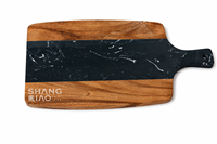 Planches à découper en gros en bois d'acacia et d'érable avec poignée pour gravure, idéales pour la cuisine, le fromage, les fruits et la viande